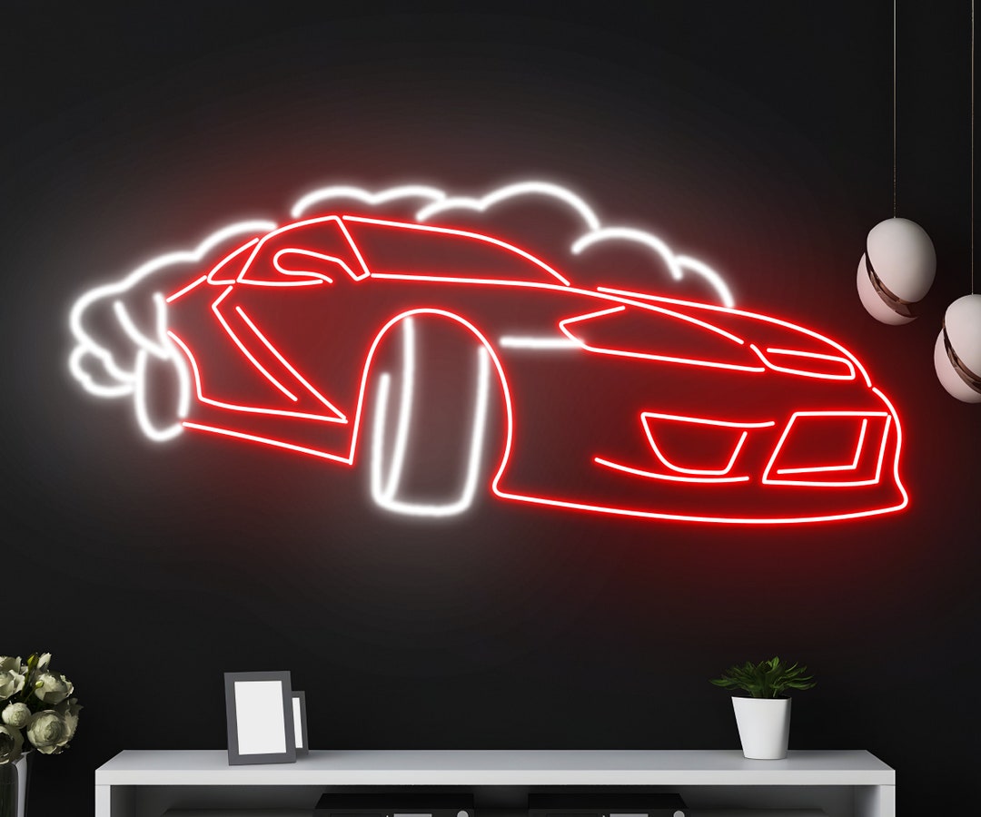 Custom Car Smoke Neon Sign, Car Lover Neon Led Light, Car Led Sign, Custom Car Neon Light, Car