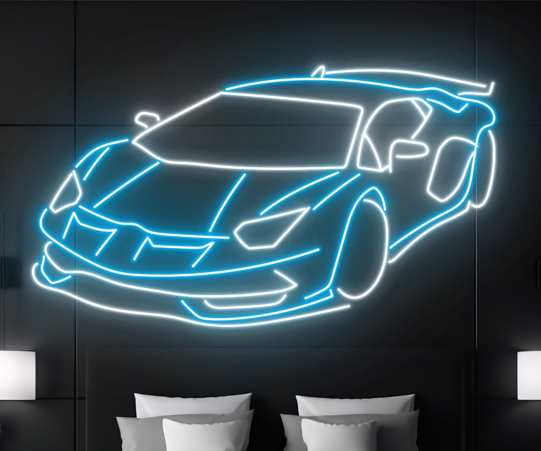 Racing Car Neon Sign, Car Lover Neon Led Light, Car Led Sign, Custom