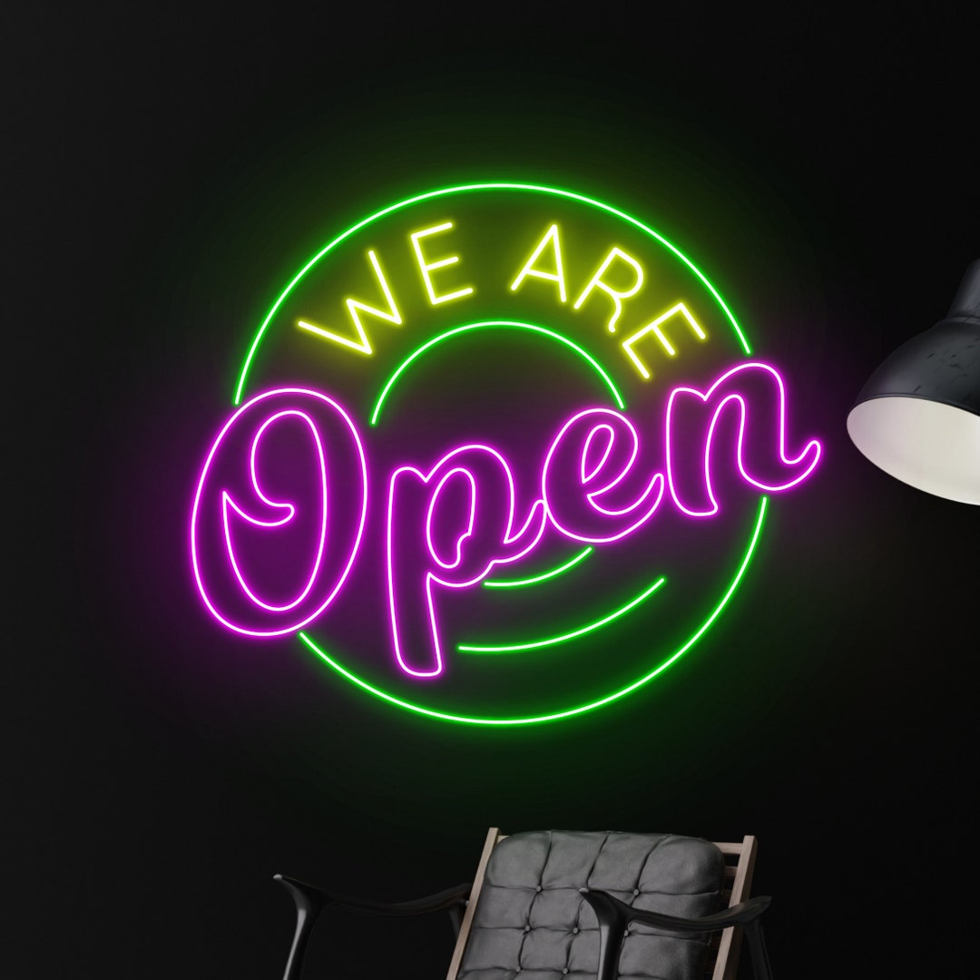 We Are Open Neon Sign We Are Open Decor Led Sign Etsy UK