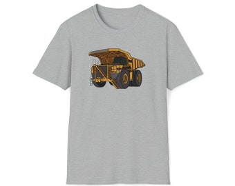 Yellow Dump truck | Trucker Shirt | Construction shirt | Dump truck shirt | Gift for trucker | Heavy Equipment | Diggers | Back Hoe