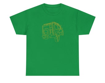Yellow outline 4WD Jimmy TShirt, 4WD TShirt, Gift for Dad, Gift for Mum, 4WD's, 4WD Toy, Adventure Shirt, Explorer TShirt, 4x4 TShirt
