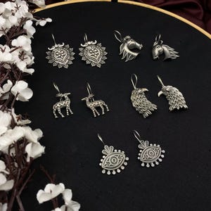 Oxidized Silver Bugadi Earrings – Tribal Helix Ear Cuffs, Non-Pierced Upper Ear Jewelry, Ethnic Ear Accessory, Pack of 3 or 5