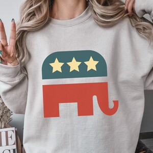 Boho Republican Sweatshirt, Republican Logo Sweatshirt, Conservative Vintage Sweatshirt
