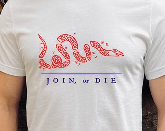 Join Or Die Tee, Join Or Die Sweatshirt, Ben Franklin Shirt