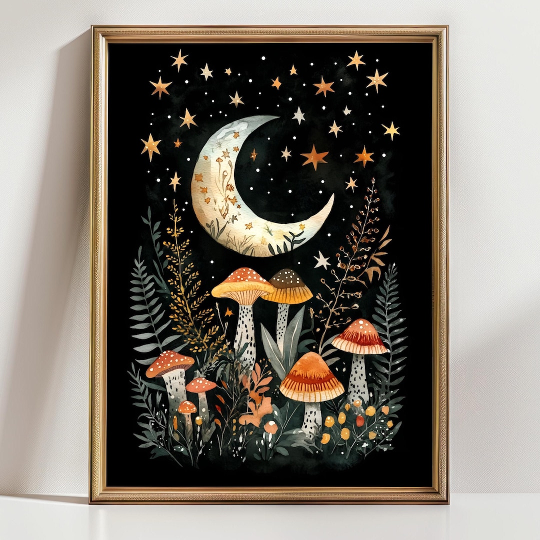 Whimsical Forestcore Print, Enchanted Forest Art Print, Boho Wall Decor ...