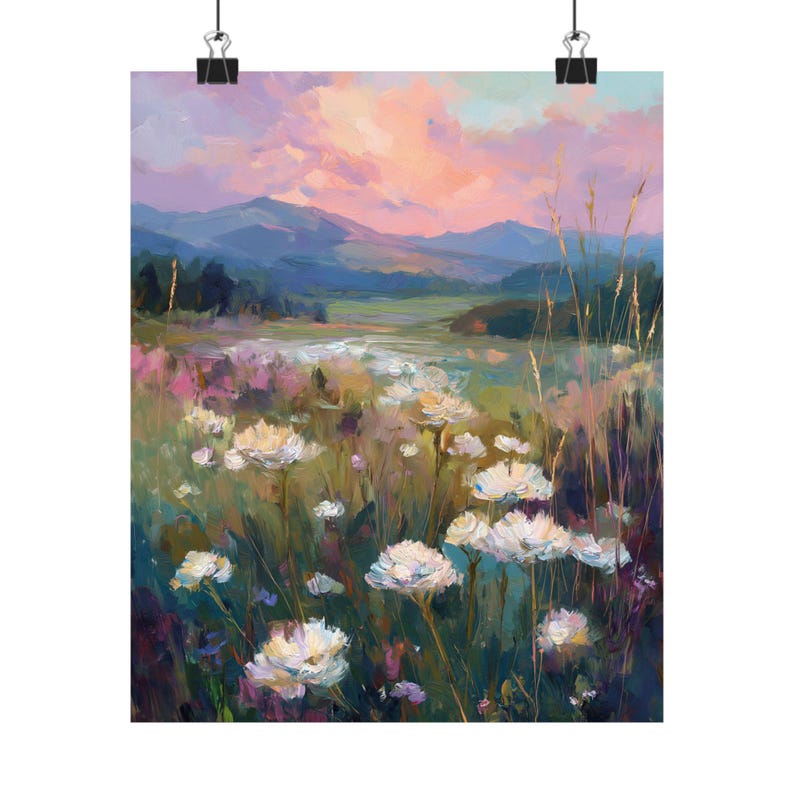 wildflower-meadow-sunset-wall-art-romantic-floral-landscape-painting