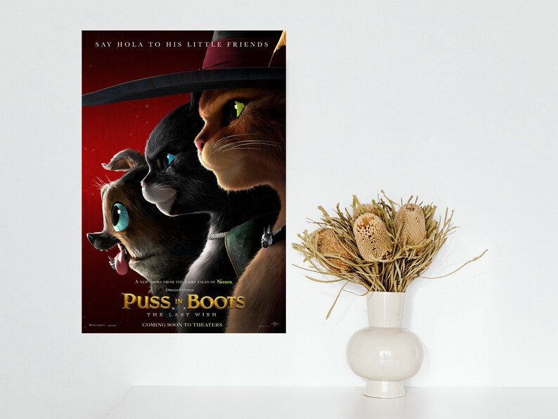 Puss In Boots The Last Wish Movie Poster 2023 Movie Poster Gift 