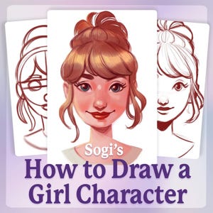 Op de afbeelding: Een stapsgewijze handleiding voor het tekenen van een vrouwelijk personage. De afbeelding toont drie fasen van het tekenproces, te beginnen met een eenvoudige schets en voortgaand naar een meer gedetailleerde en kleurrijke illustratie. De uiteindelijke afbeelding toont een meisje met bruin haar, blauwe ogen en een warme, vriendelijke glimlach.