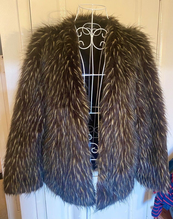 Vintage Y2K Kate Moss Faux Fur Coat / Jacket topshop 