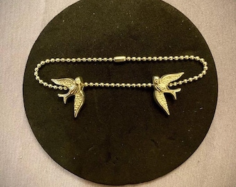 Pulsera vintage de pájaro y golondrina de Kate Moss, muy rara (Topshop, Y2K)