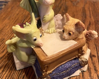 RARE Collectable Pocket Dragons - Looking For The Right Words - Real Musgrave