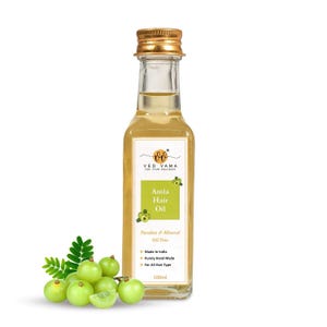 VedVama Amla Hair Oil: Handmade Indian Gooseberry Oil (100ml)