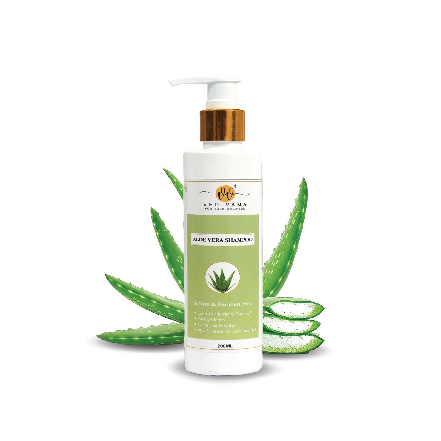 Vedvama Aloe Vera Shampoo, Sulfate Free, Paraben Free, Controls Hairfall &  Dandruff, 200ml - Etsy