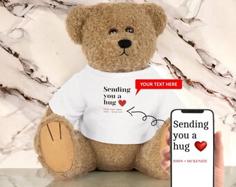 Personalized Teddy Bear Gifts For Valentines, Custom Toy For Anniversary, Personalized Plush Toy For Toddler, Custom Teddy Bear Toy For Kids