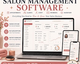 Salon Management Software, Beauty Business App, Appointment & Client Manager, Inventory Tracker