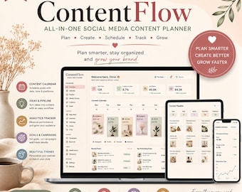 Social Media Content Planner | Content Calendar, Analytics, Campaign Tracker (Offline Web App)