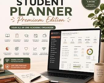 Student Planner Edition | Offline Academic Organizer (Digital Download)