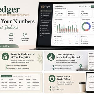 Freelancer Finance Bundle | Bookkeeping, Invoicing & Investment Tracker Templates | Self Employed Spreadsheet Toolkit, Digital Download image 3