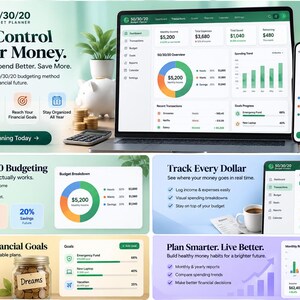 50/30/20 Budget Planner | Monthly Finance Tracker (Digital Download)