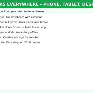 Co-Parenting Planner | Custody Calendar, Handoff Log, Expense Tracker (Offline HTML) image 13
