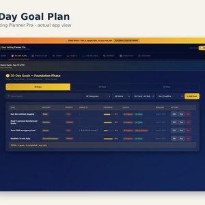 90-Day Goal Planner Web App | SMART Goals, Habit Tracker (Digital Download) image 5