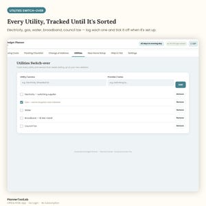 House Move Budget Planner | Moving Checklist, Cost Tracker (Offline HTML App) image 7