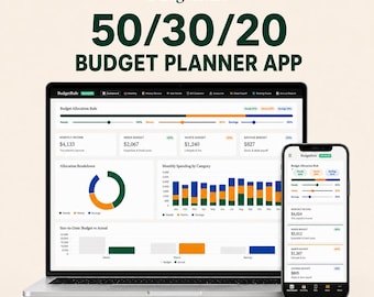 50/30/20 Budget Planner App: Bill Tracker, Debt Payoff and Savings