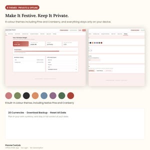 Christmas Budget Planner | Gift Tracker, Secret Santa Dashboard (Offline HTML App) image 9