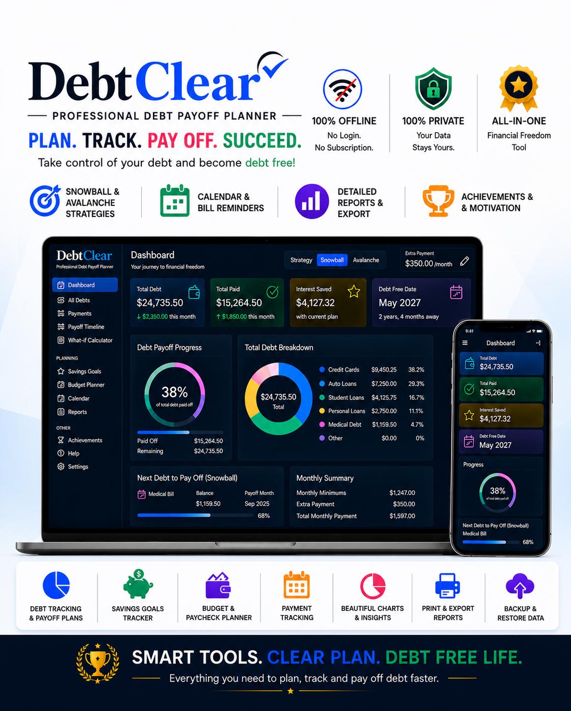 Debt Payoff Planner Pro — screenshot preview
