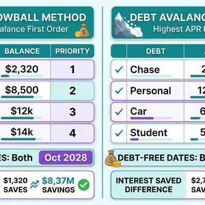 Debt Payoff Planner | Snowball vs Avalanche Calculator (Offline HTML App) image 9