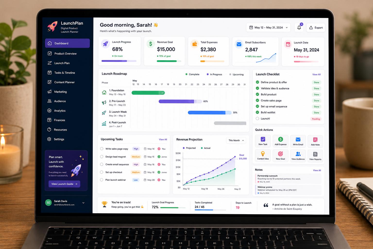 Digital Product Launch Planner — screenshot preview