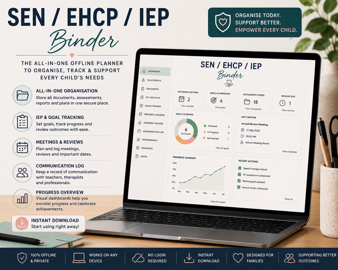 SEN EHCP & IEP Binder — screenshot preview