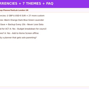 Single Parent Planner | Bill Organizer, Meal & Chore Manager (Offline HTML Tool) image 19