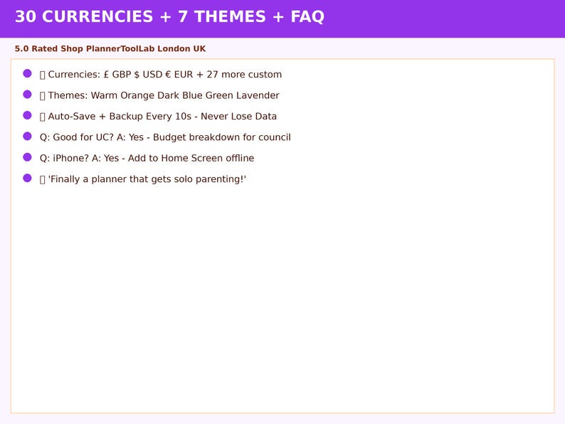 Single Parent Planner | Bill Organizer, Meal & Chore Manager (Offline HTML Tool) image 19