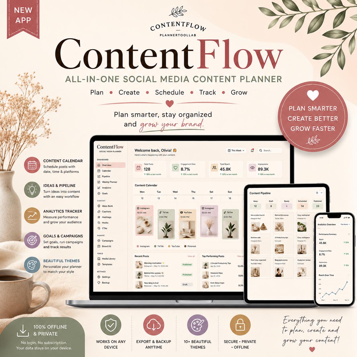 Social Media Content Planner — screenshot preview