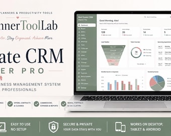 Real Estate CRM App, Realtor Lead, Client Tracker, Property Listings, Transactions, Commission & Closing Manager, Offline HTML