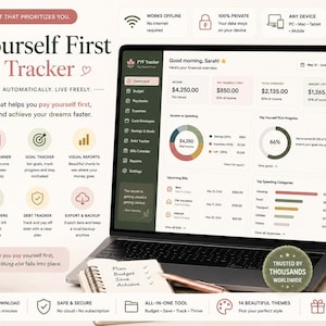 Pay Yourself First Budget Tracker | Savings Planner HTML App | Digital Download | Beginner Budget Planner
