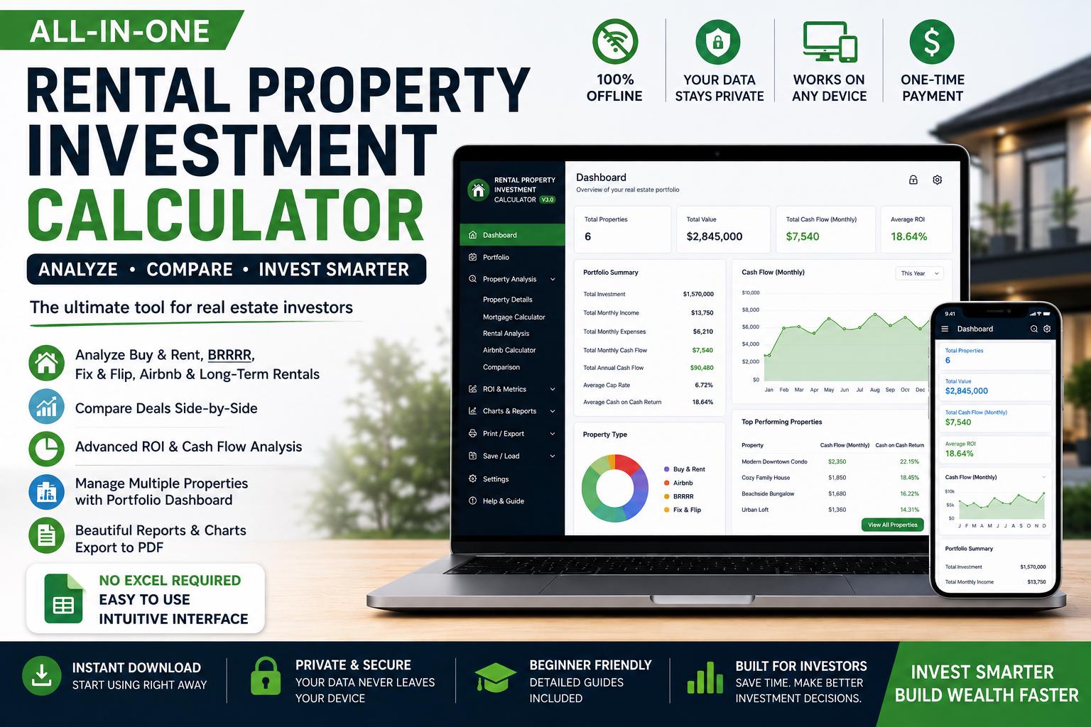 Rental Property Investment Calculator — screenshot preview