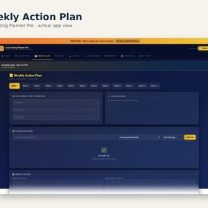 90-Day Goal Planner Web App | SMART Goals, Habit Tracker (Digital Download) image 6
