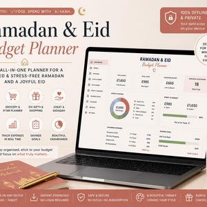 Ramadan Eid Budget Planner | Zakat Calculator, Iftar Hosting (Offline HTML App) image 1