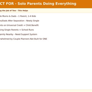 Single Parent Planner | Bill Organizer, Meal & Chore Manager (Offline HTML Tool) image 18