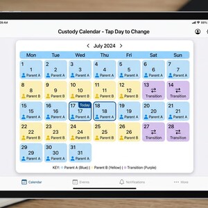 Co-Parenting Planner | Custody Calendar, Handoff Log, Expense Tracker (Offline HTML) image 3