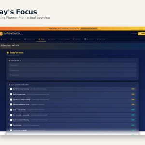 90-Day Goal Planner Web App | SMART Goals, Habit Tracker (Digital Download) image 7
