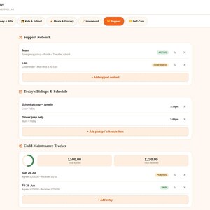 Single Parent Planner | Bill Organizer, Meal & Chore Manager (Offline HTML Tool) image 7
