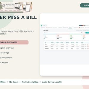 Personal Finance Dashboard, Budget Planner App, Offline HTML Tracker image 8