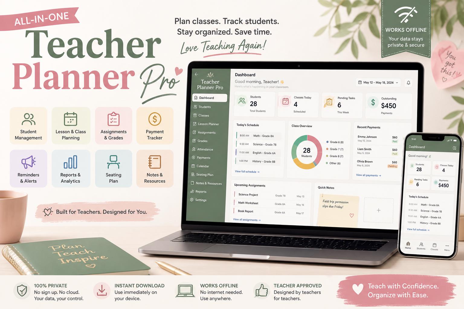 Digital Classroom Organizer — screenshot preview