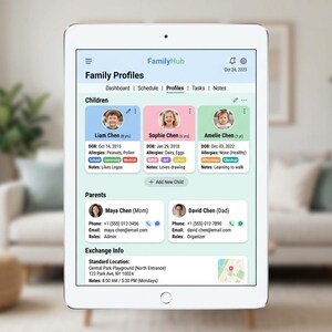 Co-Parenting Planner | Custody Calendar, Handoff Log, Expense Tracker (Offline HTML) image 6