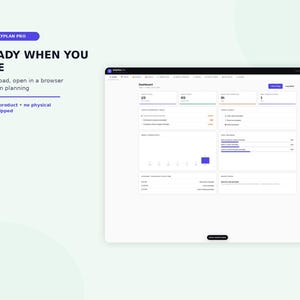K&ouml;nnte beinhalten: Eine digitale Dashboard-Oberfl&auml;che mit dem Titel DailyPlan Pro, die ein klares Layout mit Abschnitten f&uuml;r Aufgaben, Fortschrittsverfolgung und Tagespl&auml;ne bietet und wei&szlig;e Karten auf einem hellen Hintergrund mit blauen Akzenten zeigt.