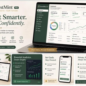Freelancer Finance Bundle | Bookkeeping, Invoicing & Investment Tracker Templates | Self Employed Spreadsheet Toolkit, Digital Download image 4
