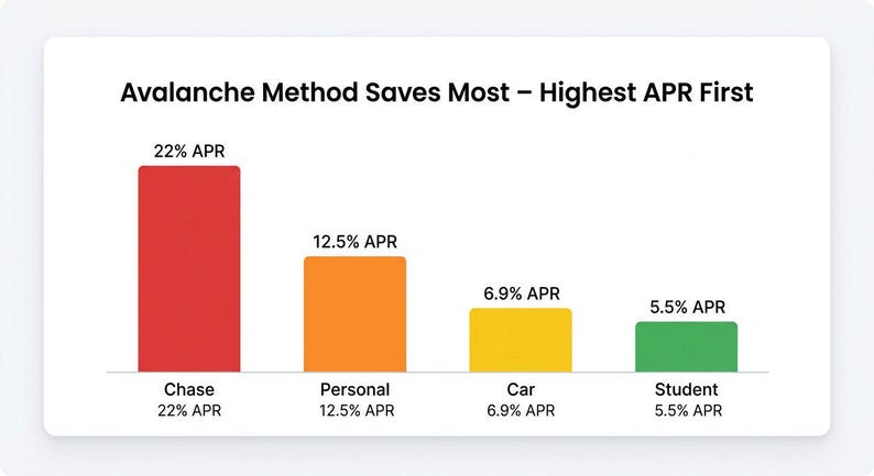 Debt Payoff Planner | Snowball vs Avalanche Calculator (Offline HTML App) image 6